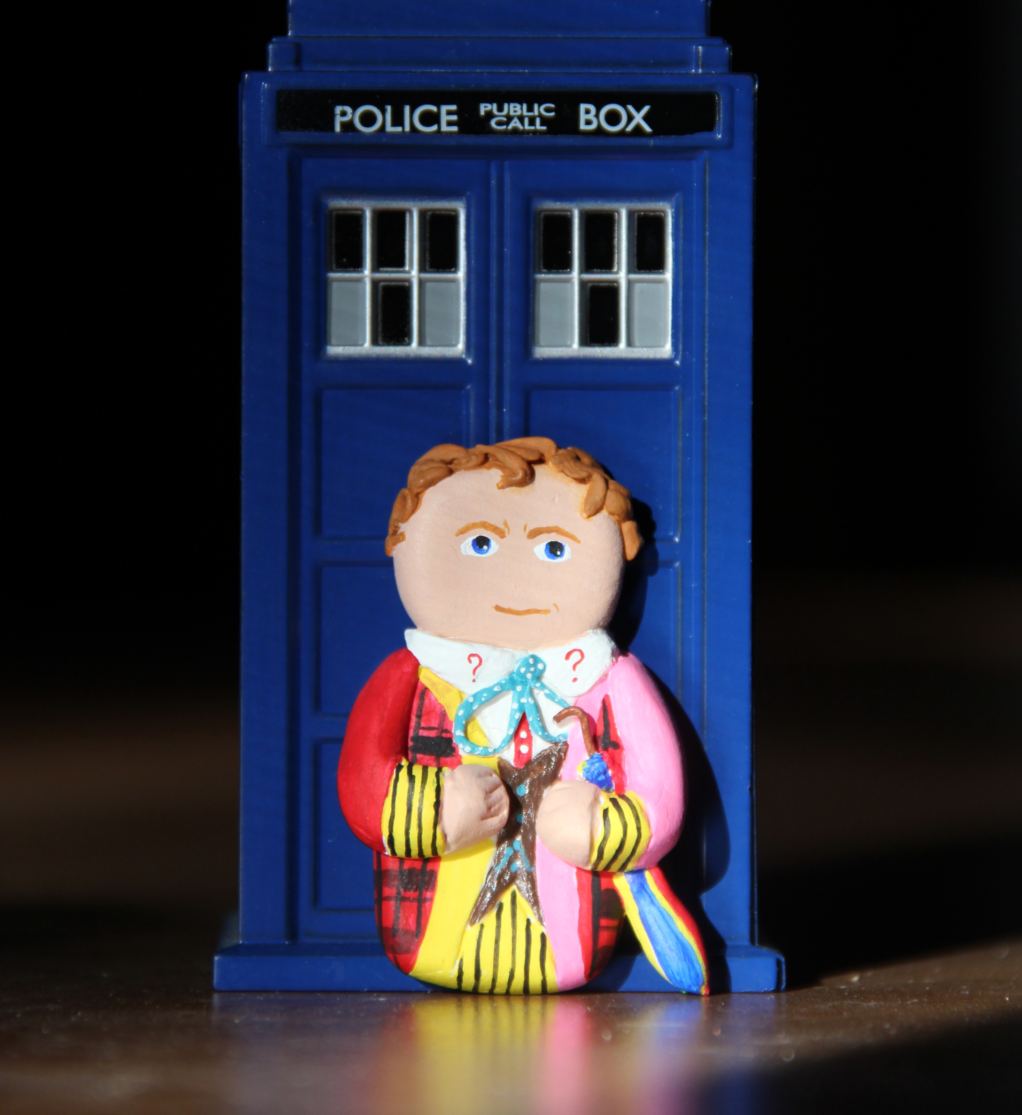 6th Doctor mini clay figure