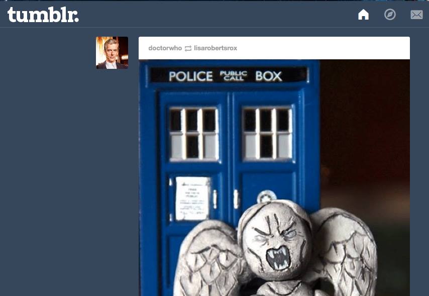 the official DW tumblr reblogged my Weeping Angel 